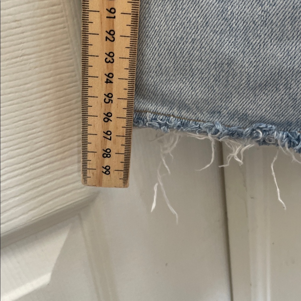 Aritzia - Agolde - Riley High Rise Straight Jeans Ripped - Blue - 28 - Picture 6 of 13